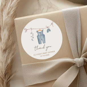 Sticker Rond Boho bébé vêtements doux bébé garçon baby shower