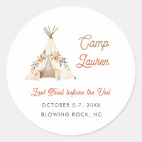 Boho Camping Tente Bachelorette Party