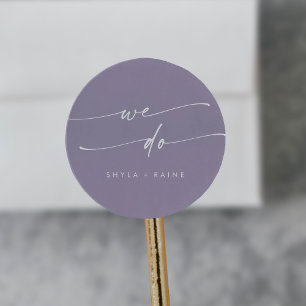 Sticker Rond Boho Chic Lavande Purple Nous Faisons Enveloppe Ph
