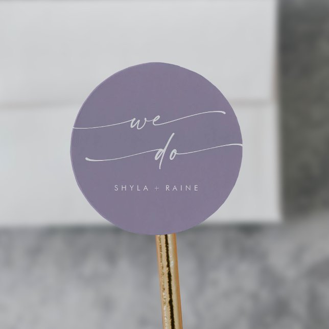 Sticker Rond Boho Chic Lavande Purple Nous Faisons Enveloppe Ph (Créateur téléchargé)