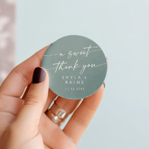 Sticker Rond Boho Chic Seafoam Turquoise A Sweet Merci Favorise