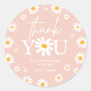 Sticker Rond Boho Daisy Deux Fêtes Sauvages 2e Anniversaire Fav