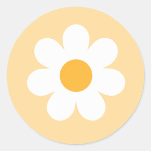 Sticker Rond Boho Floral Daisy Fête d'anniversaire Super Faveur