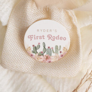 Sticker Rond Boho Girls First Rodeo Cowgirl Anniversaire