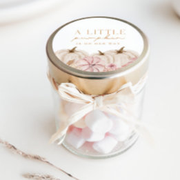 Sticker Rond Boho Girls Pampas Grass Citrouille personnalisé