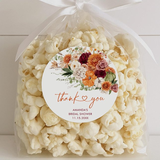 Sticker Rond Boho Harvest Automne Amour Enterrement de Vie de J (Créateur téléchargé)