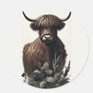 Sticker Rond Boho Highland