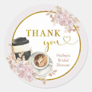 Sticker Rond Boho Love is Brewing Remerciement pour Enterrement