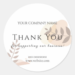 Sticker Rond Boho Merci Bienvenue Félicitations