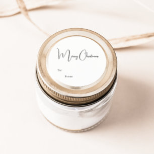 Sticker Rond Boho Moderne Joyeux Noël À De