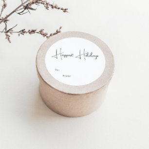 Sticker Rond Boho Moderne Les Vacances Les Plus Heureuses À De