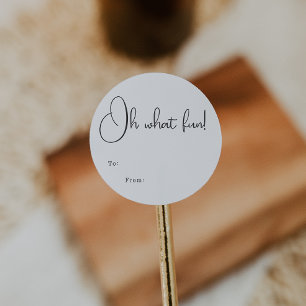 Sticker Rond Boho Moderne Oh Quel Amusant De