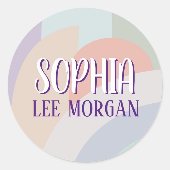 Sticker Rond Boho Pastel Rainbow (Devant)