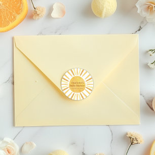 Sticker Rond Boho Ray of Sunshine Baby shower