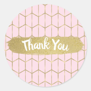 Sticker Rond Boho Rose Hexagone Géométrique Glam Douce 16
