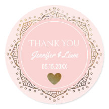 Boho rose vif Mariage Coeur Merci Favoriser