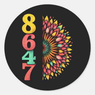 Sticker Rond Boho Style 86 47 Trump Pas Mon Président 2