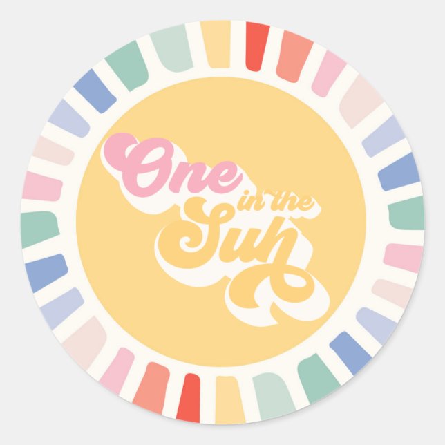 Sticker Rond Boho Sunshine Un Dans Le Soleil Soleil Faveur (Devant)