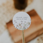 Sticker Rond Boho Watercolor Fleur sauvage Wedding Favor Sticke<br><div class="desc">Il s'agit d'un sac de faveur mariage fleur sauvage aquarelle avec de beaux éléments fleurs sauvages et une police élégante. Modifiez tous les termes et toutes les couleurs* sur ce modèle de programme de mariage. * la couleur des flores d'aquarelle ne sont pas modifiables // Pour les articles correspondants, visitez...</div>
