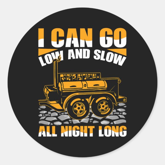 Sticker Rond Boire Bière Fumée Grill Viande Pitmaster Bbq Fumer (Devant)