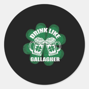 Sticker Rond Boire comme un gaulois Saint Patrick's Day Irlanda