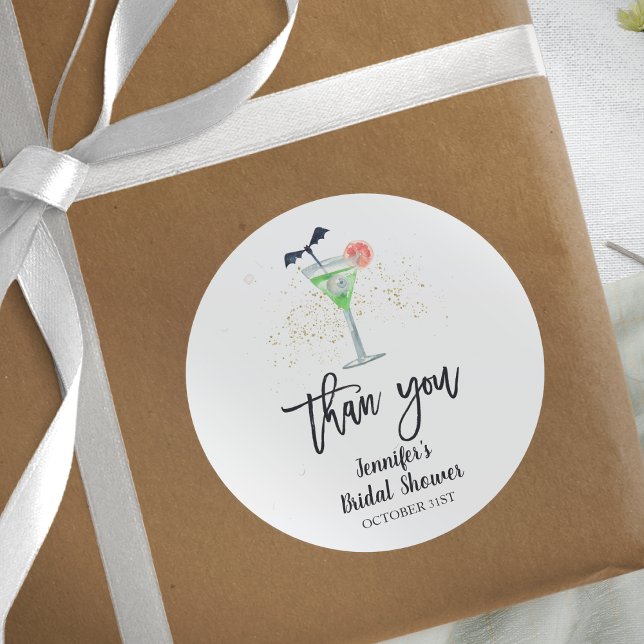 Sticker Rond Boire Jusqu'à La Fin Sorcières Cocktail Mariage Ha (Créateur téléchargé)