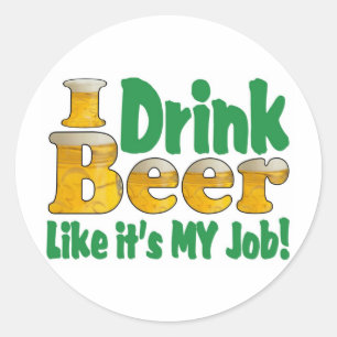 Sticker Rond Boire la bière