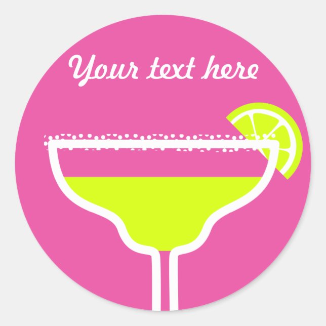 Sticker Rond Boire Marguerita (Devant)