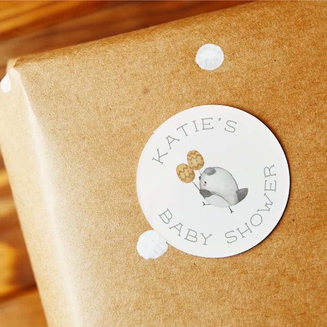 Sticker Rond Bois Animaux Band Parade Baby shower mignon (Round Sticker Mock-up)