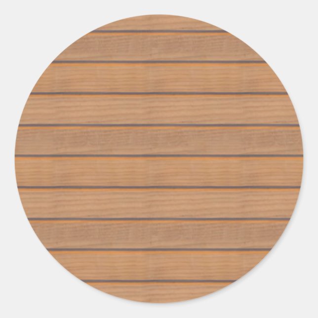 Sticker Rond Bois Brown Blanc Personnalisé Nature Élégant Modèl (Devant)