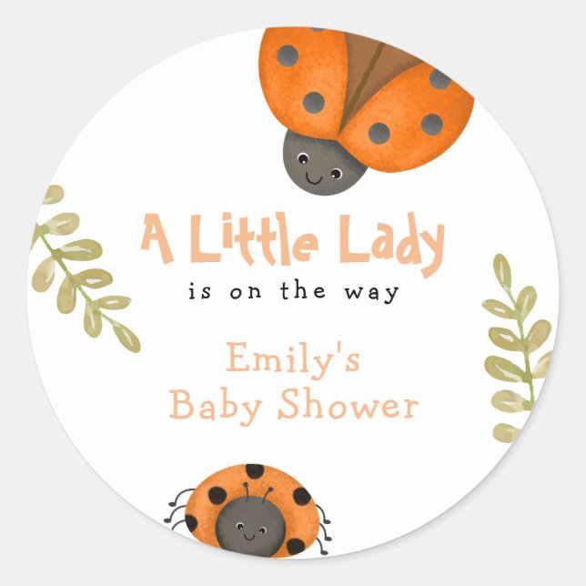 Sticker Rond Bois d'aquarelle de forêt Baby shower de la Petite (Devant)