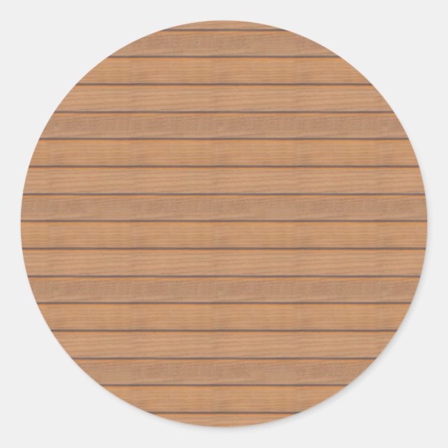 Sticker Rond Bois personnalisé blanc tendance Nature élégante M (Devant)