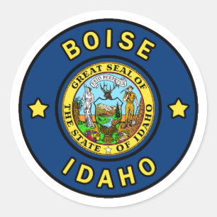 Sticker Rond Boise Idaho