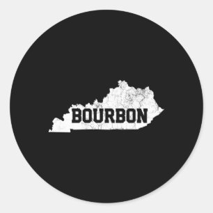 Sticker Rond Boisson de whisky Bourbon Kentucky S
