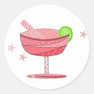 Sticker Rond Boisson fantaisie