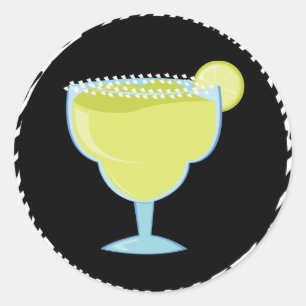 Sticker Rond Boisson verte Margarita
