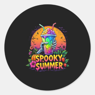 Sticker Rond Boissons d'été effrayantes pour une fête amusante 
