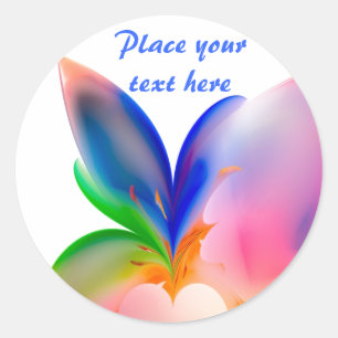 Sticker Rond Boîte cadeau Big Bow