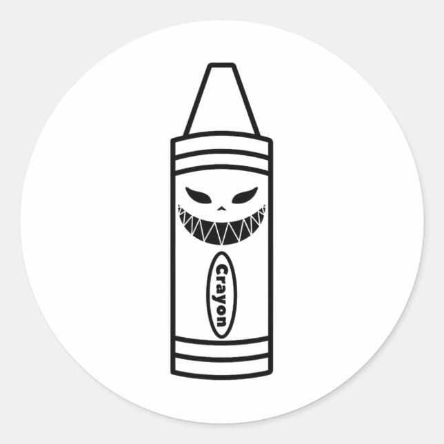 Sticker Rond Boîte Crayon Effrayant Halloween Couples Costume F (Devant)