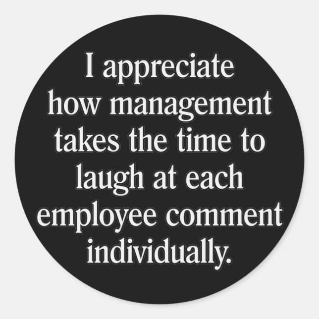 Sticker Rond Boîte de suggestion de l'employé (Devant)