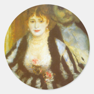 Sticker Rond Boîte de théâtre de Pierre Renoir, Art Vintage
