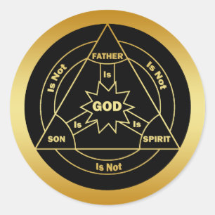 STICKER ROND BOÎTE DE TRINITÉ SAINT D'OR
