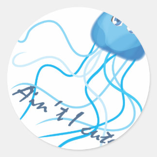 Sticker Rond boîte méduse : N'est-ce pas mignon ?