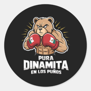 Sticker Rond Boîte Mexicaine Pour Garçons Mexique Pura Dinamita