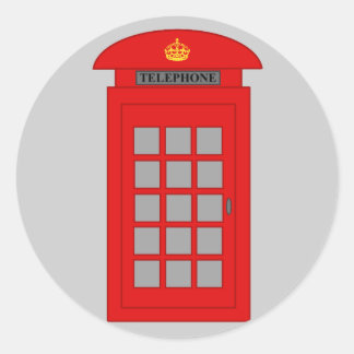 Sticker Rond Boîte téléphonique britannique