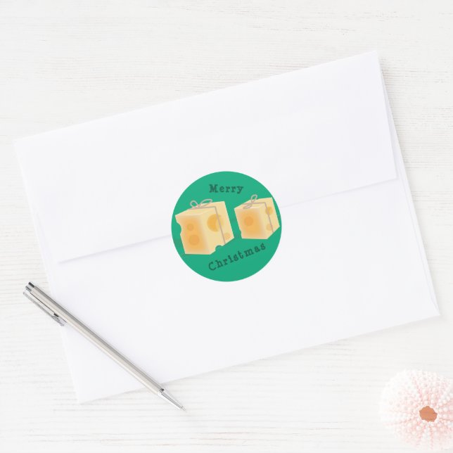 Sticker Rond Boîtes Cadeaux de Fromage (Enveloppe)