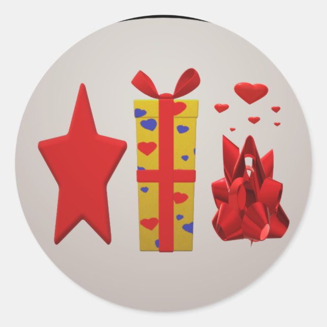 Sticker Rond Boîtes de rubans conception (Devant)