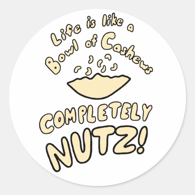 Sticker Rond Bol de Cashews (Devant)