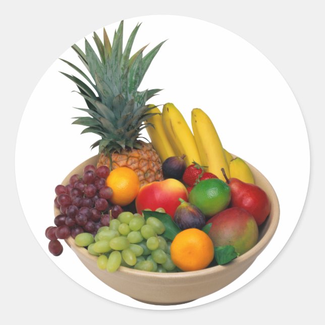 Sticker Rond Bol de fruits (Devant)