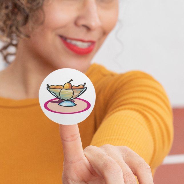 Sticker Rond Bol de fruits (Créateur téléchargé)